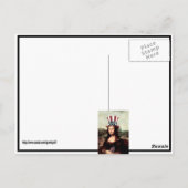 Patriotic Mona Lisa - Bereit für den Unabhängigkei Postkarte (Rückseite)