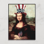 Patriotic Mona Lisa - Bereit für den Unabhängigkei Postkarte (Vorderseite)