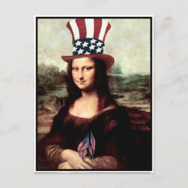 Patriotic Mona Lisa - Bereit für den Unabhängigkei Postkarte
