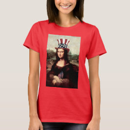 Patriotic Mona Lisa - Bereit für den Unabhängigkei T-Shirt