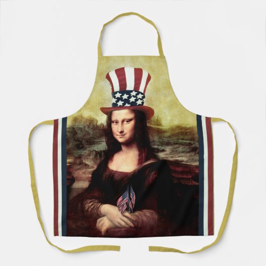 Patriotic Mona Lisa Schürze (Vorderseite)