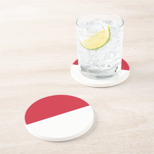 Patriotic Monaco Flag Getränkeuntersetzer (Seite)