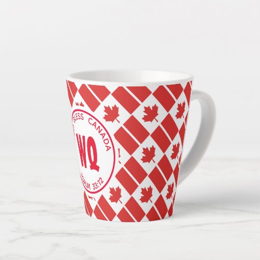 Patriotic Monogam CANADA FLAG Milchtasse (Rechte Ecke)