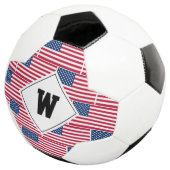 Patriotic Monogram AMERICAN FLAG Soccer Ball (Dreiviertel)
