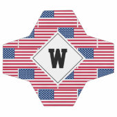 Patriotic Monogram AMERICAN FLAG Soccer Ball (Flach)