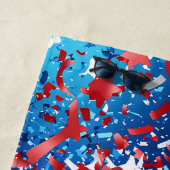 Patriotic Monogram Beach Handtuch - Red White Blue (Beispiel)