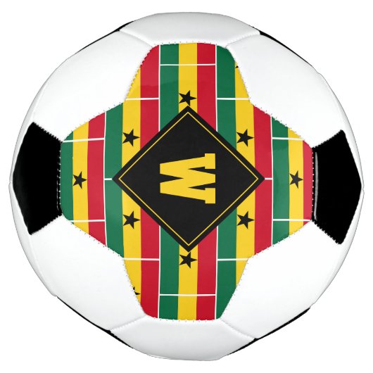 Patriotic Monogram GHANA FLAG Fußball (Gedreht)