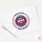 Patriotic Montana Circle Design Sticker (Umschlag)