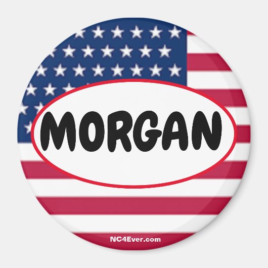 Patriotic MORGAN Magnet (Vorne)