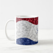 Patriotic Mosaic Waves Kaffeetasse (Links)