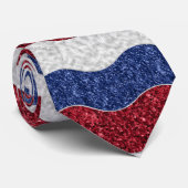 Patriotic Mosaic Waves Krawatte (Gerollt)