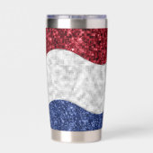 Patriotic Mosaic Waves Thermobecher (Rückseite)