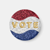 Patriotic Mosaic Waves Vote Magnet (Vorne)