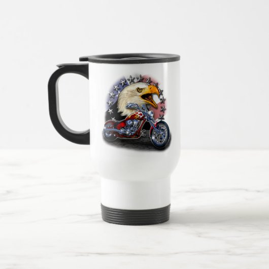 Patriotic Motorrad Eagle Reisebecher (Links)