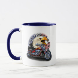 Patriotic Motorrad Eagle Tasse