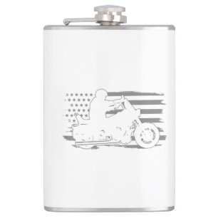Patriotic Motorrad Vintag American Flag Biker Flachmann