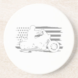 Patriotic Motorrad Vintag American Flag Biker Getränkeuntersetzer