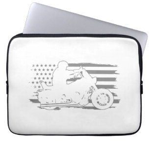 Patriotic Motorrad Vintag American Flag Biker Laptopschutzhülle
