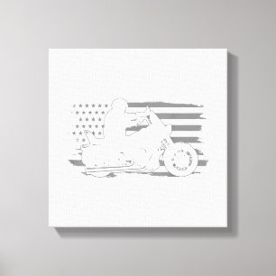 Patriotic Motorrad Vintag American Flag Biker Leinwanddruck