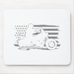 Patriotic Motorrad Vintag American Flag Biker Mousepad