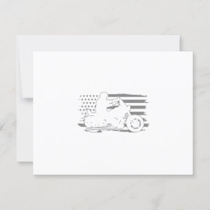 Patriotic Motorrad Vintag American Flag Biker RSVP Karte
