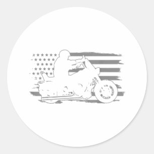 Patriotic Motorrad Vintag American Flag Biker Runder Aufkleber