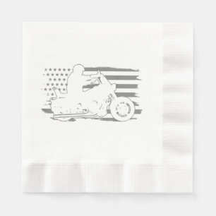 Patriotic Motorrad Vintag American Flag Biker Serviette