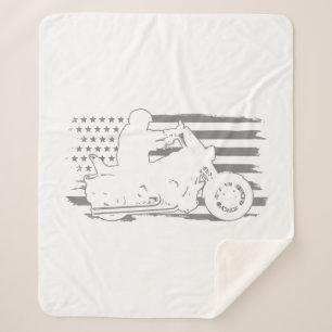 Patriotic Motorrad Vintag American Flag Biker Sherpadecke