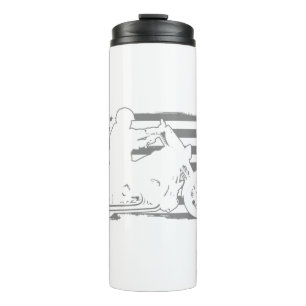 Patriotic Motorrad Vintag American Flag Biker Thermosbecher