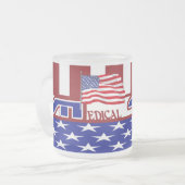 PATRIOTIC MT (MEDICAL TECHNOLOGIST) USA FLAG MATTGLASTASSE (Vorderseite Links)