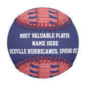 Patriotic MVP Player Award, American Flags, Name, Baseball (Vorderseite)