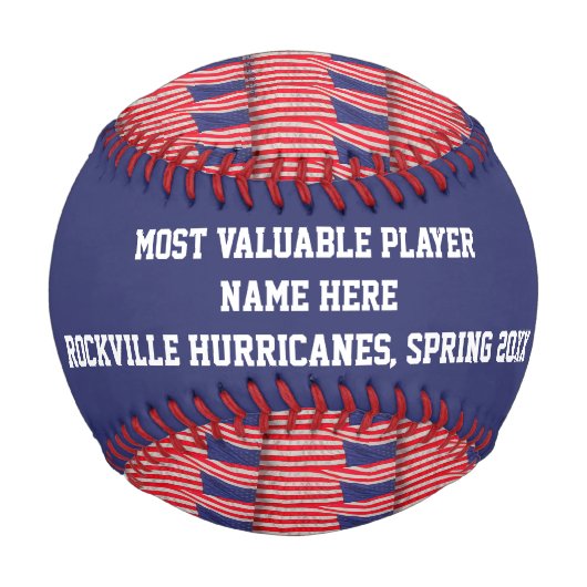 Patriotic MVP Player Award, American Flags, Name, Baseball (Vorderseite)