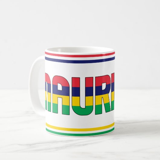 Patriotic National Flag Mauritius Kaffeetasse (Vorderseite Links)