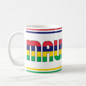 Patriotic National Flag Mauritius Kaffeetasse (Links)