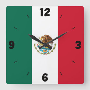 Patriotic National Flag Patriotic Quadratische Wanduhr