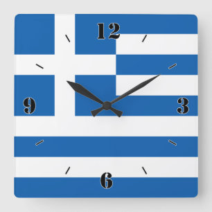 Patriotic National Flag Quadratische Wanduhr