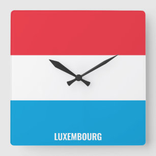 Patriotic national flag quadratische wanduhr
