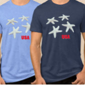 Patriotic Nautic Starfish Blue Tri-Blend Shirt