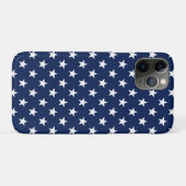 Patriotic Navy Blue USA Flag Stars Muster Case-Mate iPhone Hülle (Rückseite (Horizontal))
