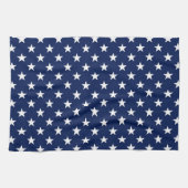 Patriotic Navy Blue USA Flag Stars Muster Geschirrtuch (Horizontal)