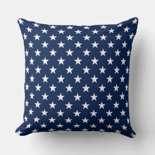 Patriotic Navy Blue USA Flag Stars Muster Kissen