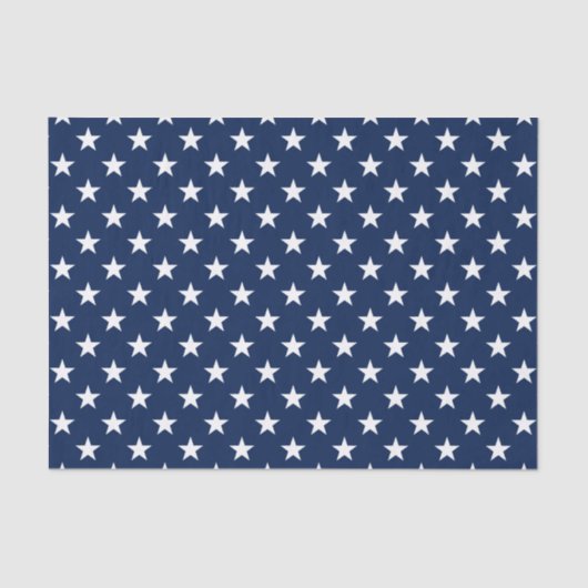 Patriotic Navy Blue USA Flag Stars Muster Seidenpapier (Vorderseite)