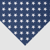 Patriotic Navy Blue USA Flag Stars Muster Seidenpapier (Ausschnitt)