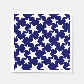 Patriotic Navy Blue w White Stars Serviette