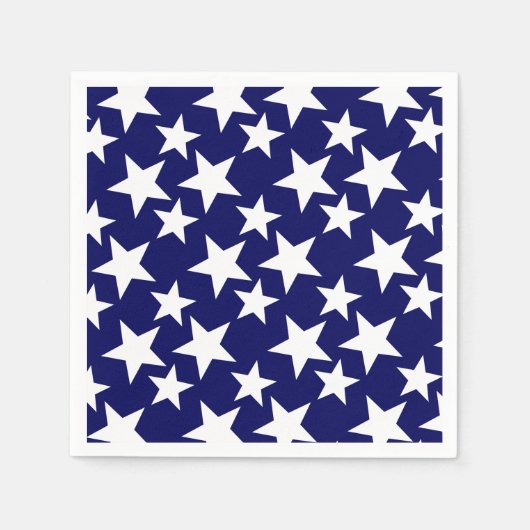 Patriotic Navy Blue w White Stars Serviette (Vorderseite)