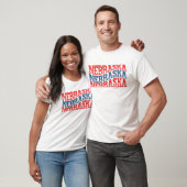 Patriotic Nebraska Red and Blue Boho T - Shirt (Unisex)