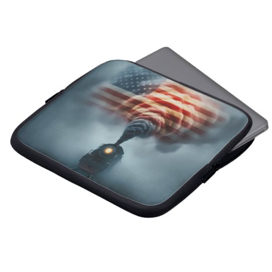 Patriotic Neoprene Laptop Sleeve  (Vorne Oben)