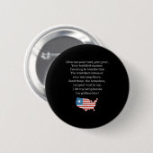 Patriotic New Colossus Emma Lazarus Quote Usa Gift Button (Vorne & Hinten)