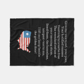 Patriotic New Colossus Emma Lazarus Quote Usa Gift Fleecedecke (Vorderseite (Horizontal))