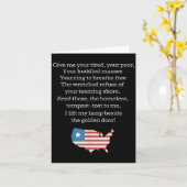 Patriotic New Colossus Emma Lazarus Quote Usa Gift Karte (Gelbe Blume)